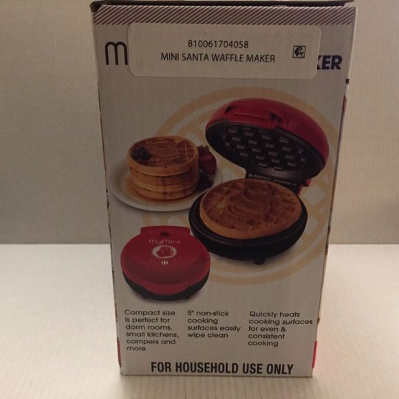 NEW My Mini Santa 5'' Waffle Maker - Picture 4 of 6